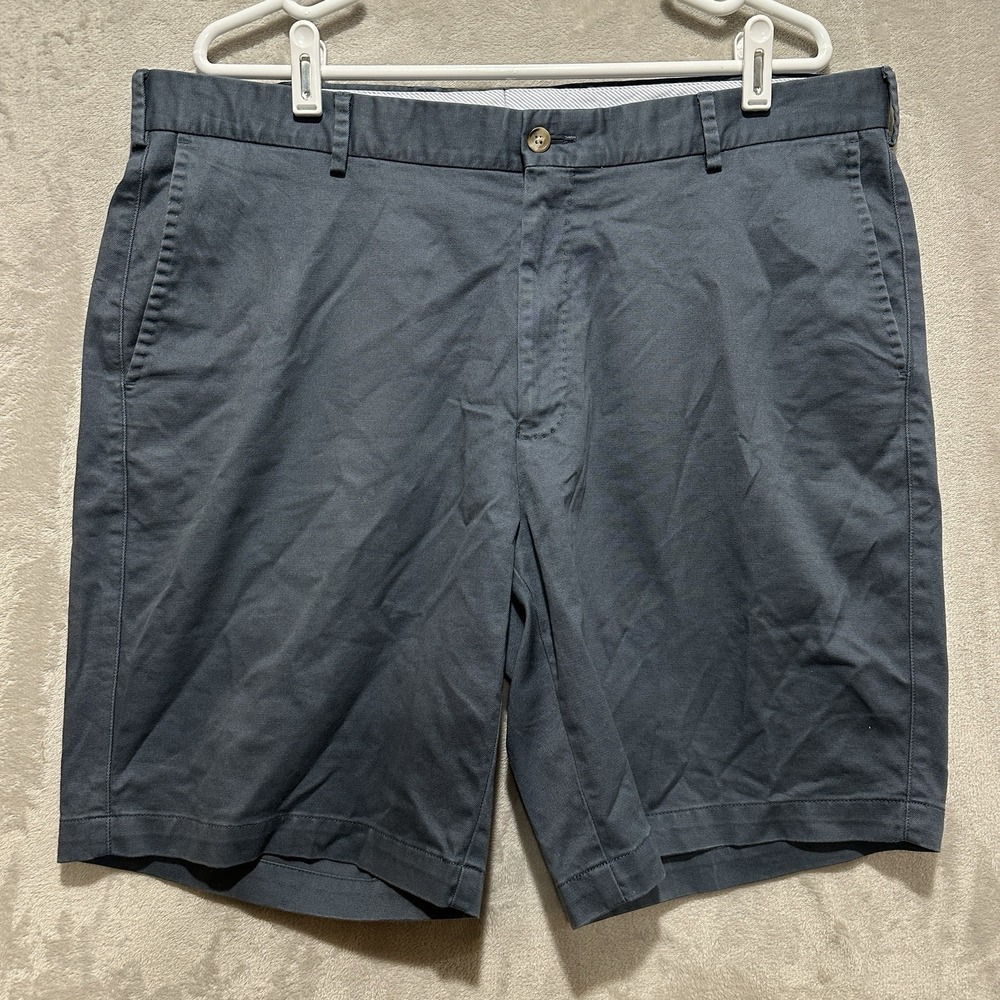 Peter Millar Soft Touch Twill Shorts Men's Size 38 Blue Flat Front Pockets